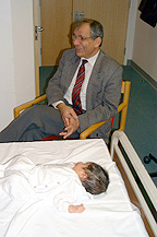 Layla being entertained by Grandad